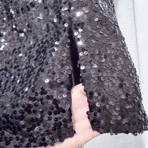 Lucy in the Sky Sequin Corset Mini Dress in Black Size Large - Picture 7 of 12